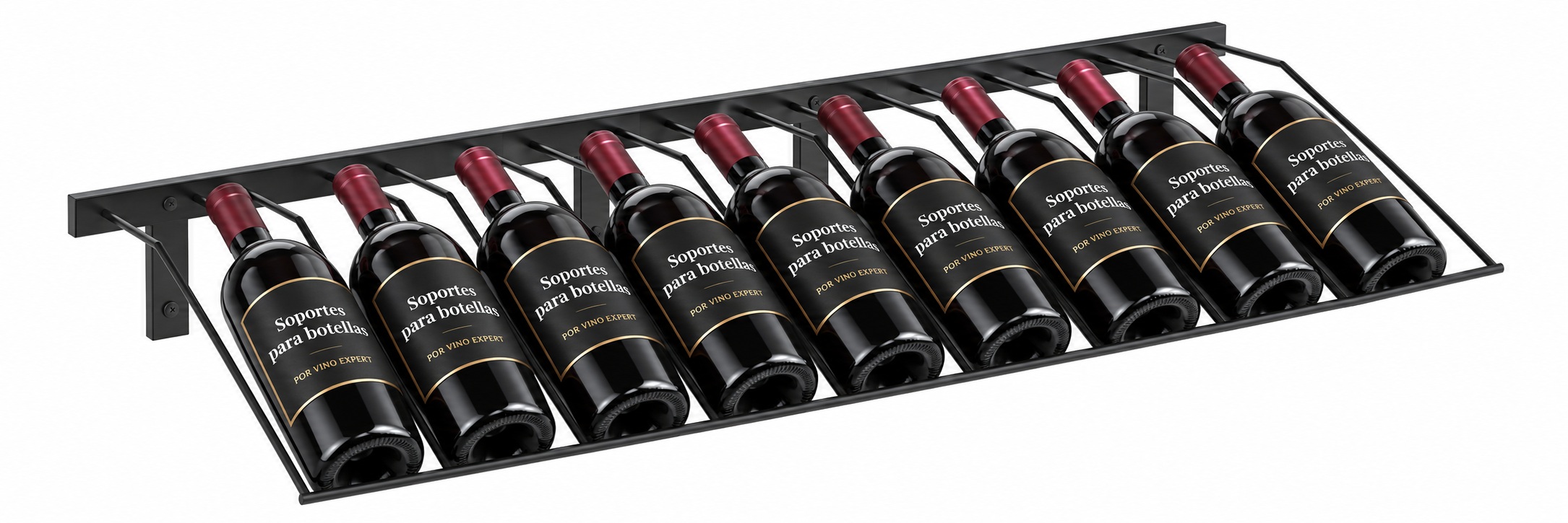 Estante Serie W de exhibición de botellas de vino (3 a 9 botellas) - Imagen 5