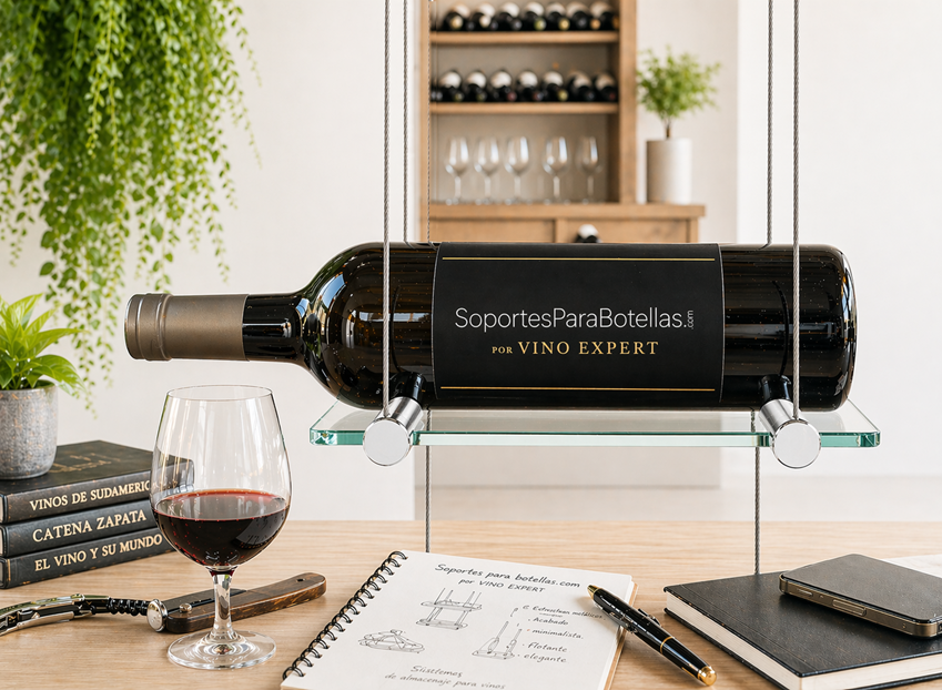 Soportes para botellas de vino suspendidas