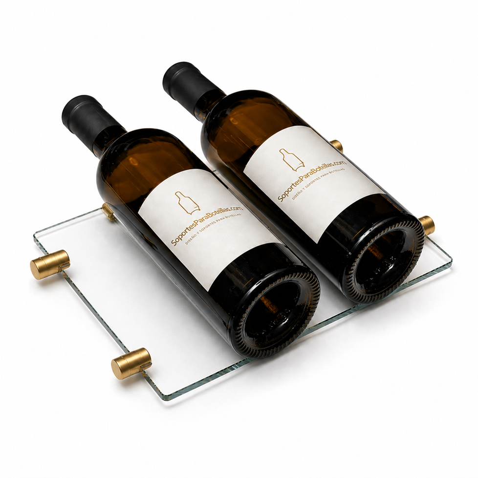 Bandeja doble para soportes de botellas