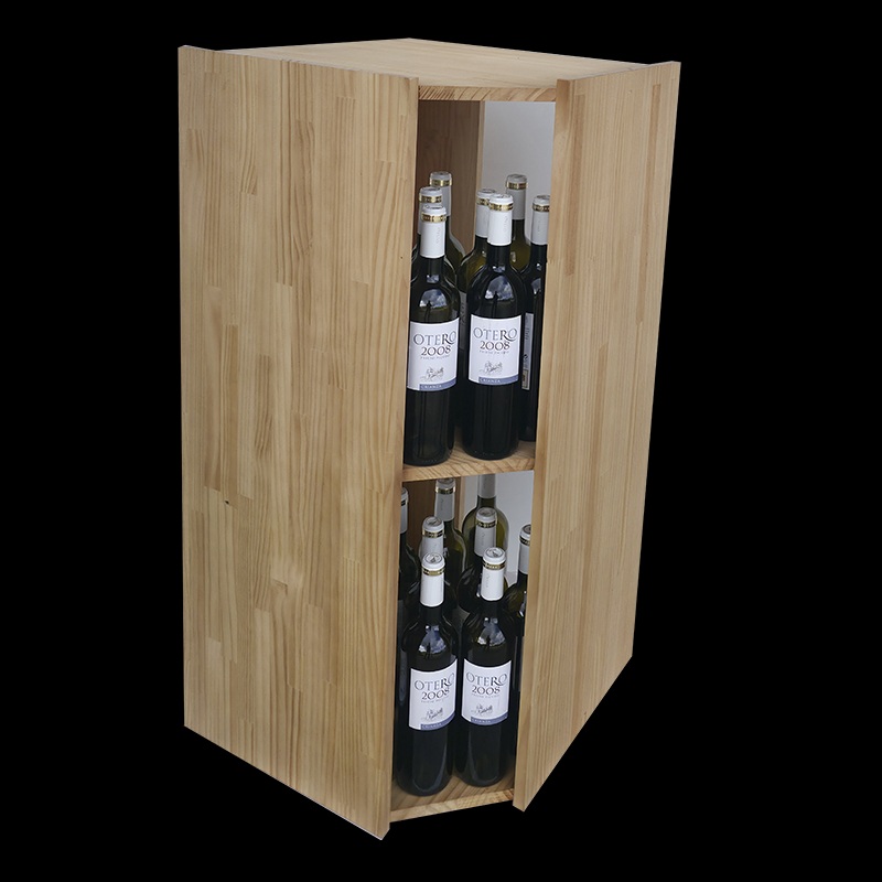 Monastrell botellero esquinero de madera para 40 botellas modelo 353030 - Imagen 4